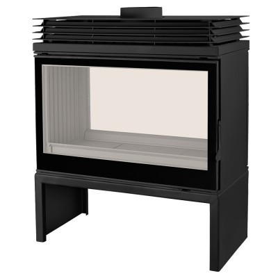 Печь LCI 9 GDF BG Stove, двусторонняя, черное стекло (Liseo Castiron) в Санкт-Петербурге